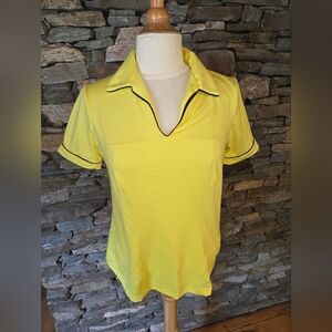 Swing Yellow Women's Polo Shirt Like New Size M